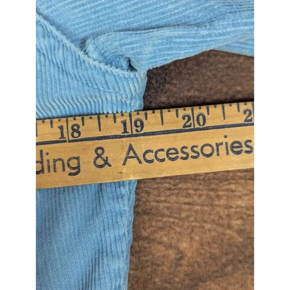 Vintage 70s‎ Made In USA Levi's Type 3 Corduroy Trucker Jacket Baby Blue Size 22 - Picture 6 of 9